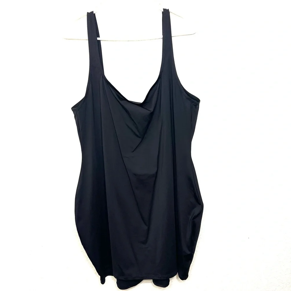 Skims Swim Tank Dress Black Size 4X New